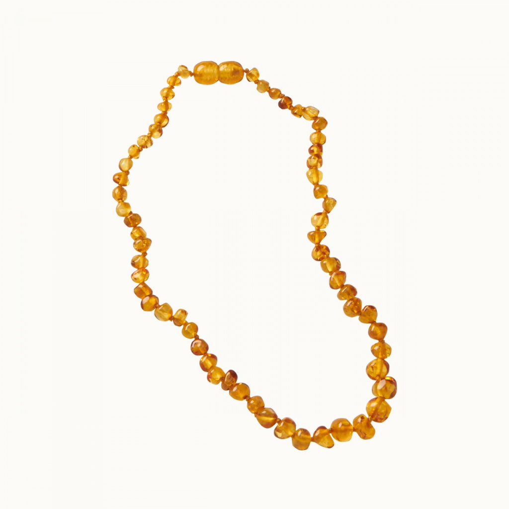 nature baby amber teething beads in honey