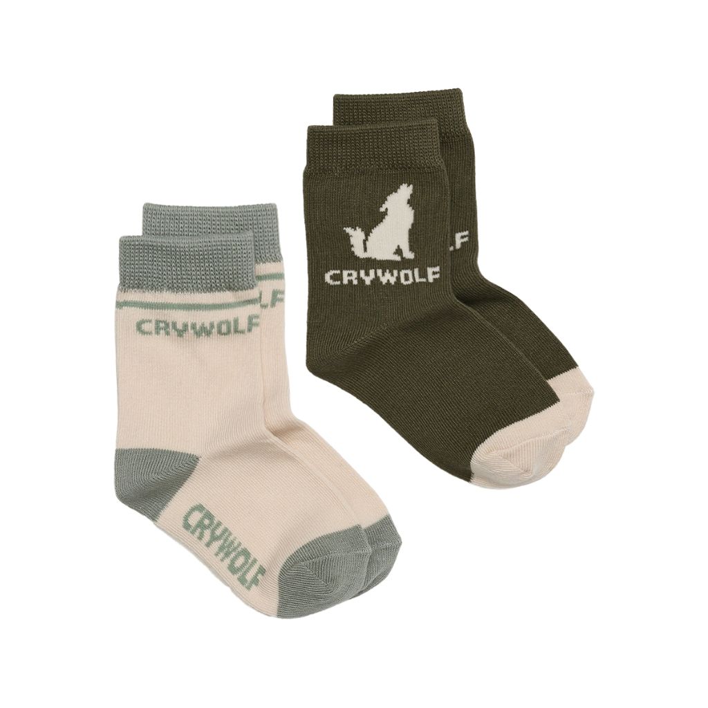 Crywolf  Socks 2-Pack (Khaki/Moss)