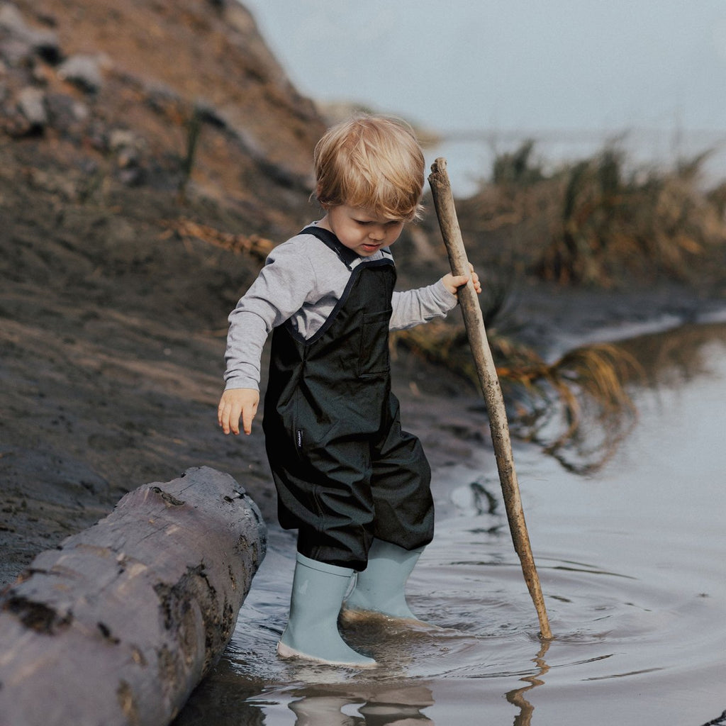 crywolf rain overalls in black