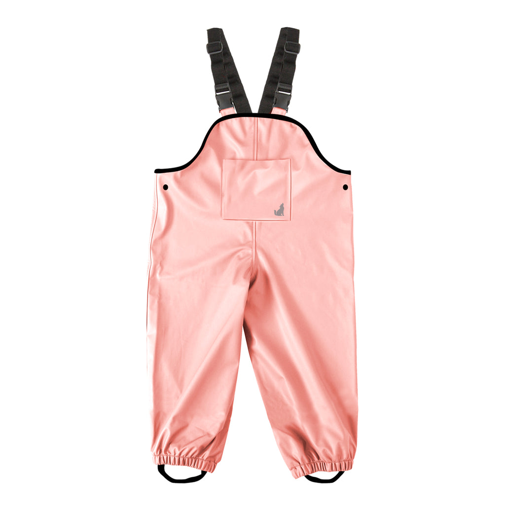 cry wolf rain overalls in blush pink