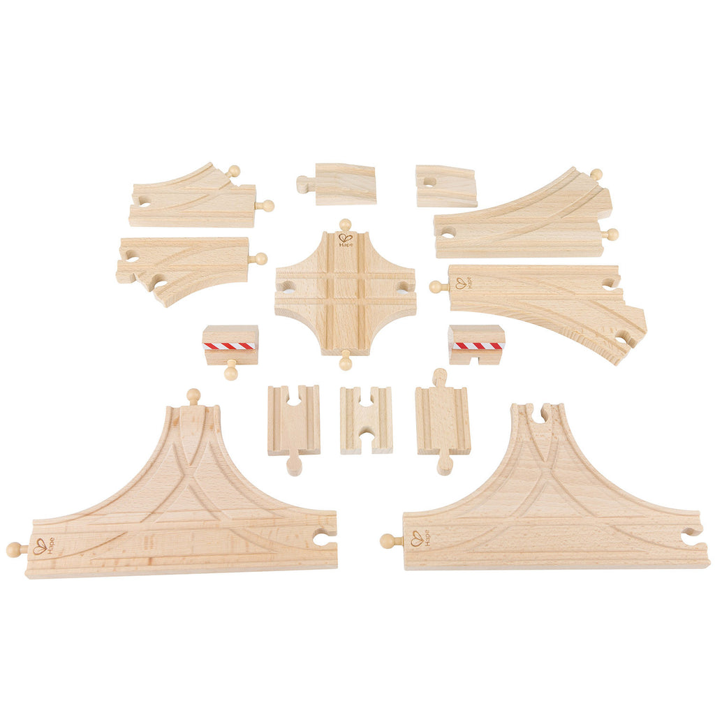 hape train advanced track building expansion pack