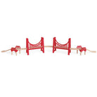 hape wooden extended double suspension bridge