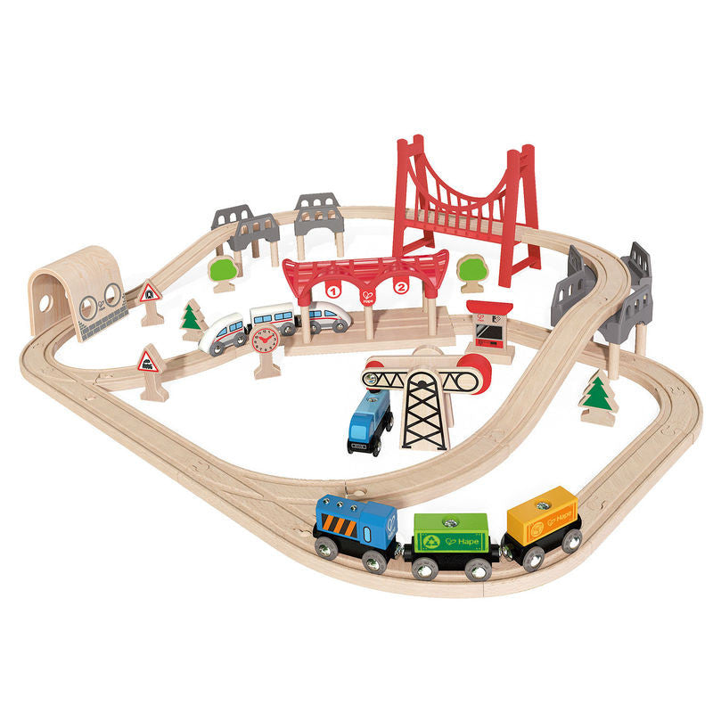 hape double loop railway set