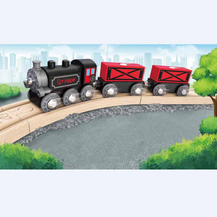 hape steam era freight train