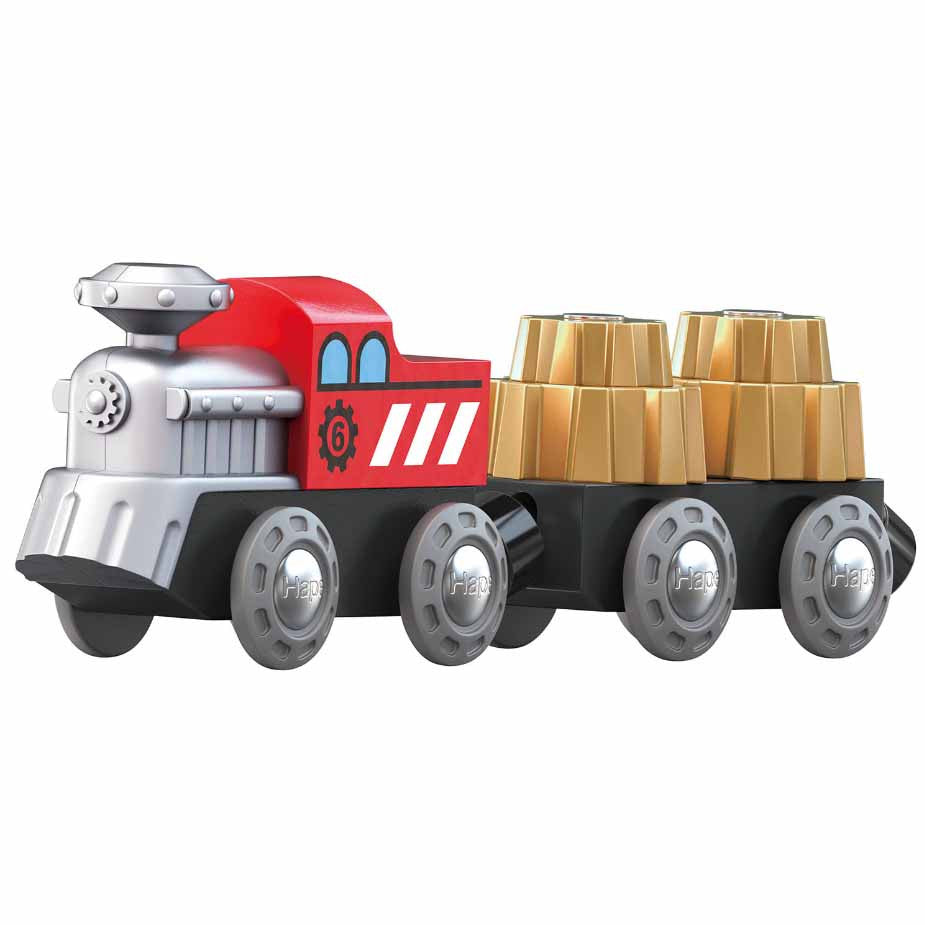 hape wooden railway cog wheels train