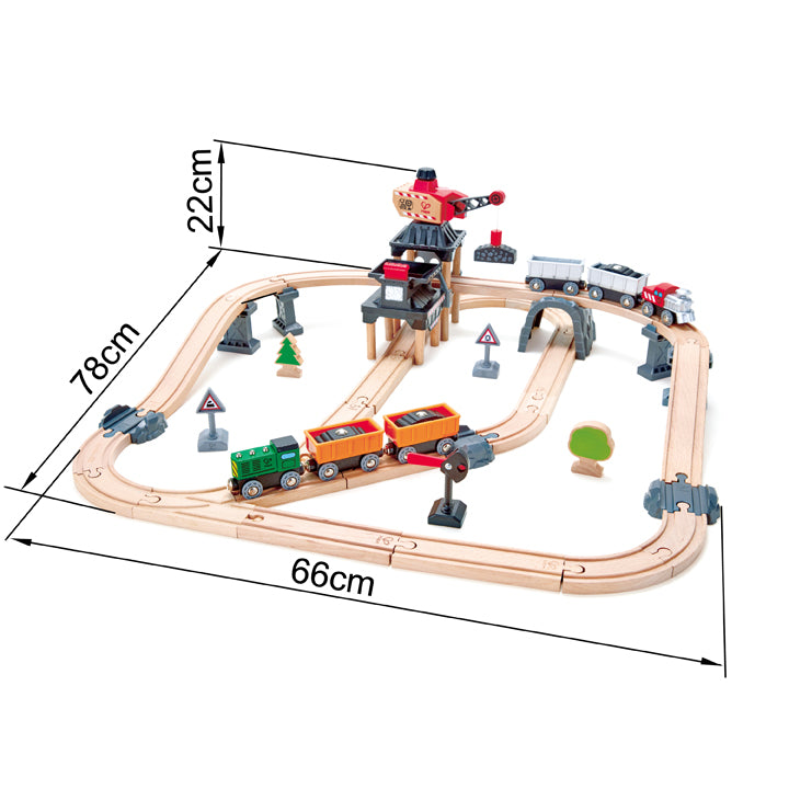 hape mining loader railway set