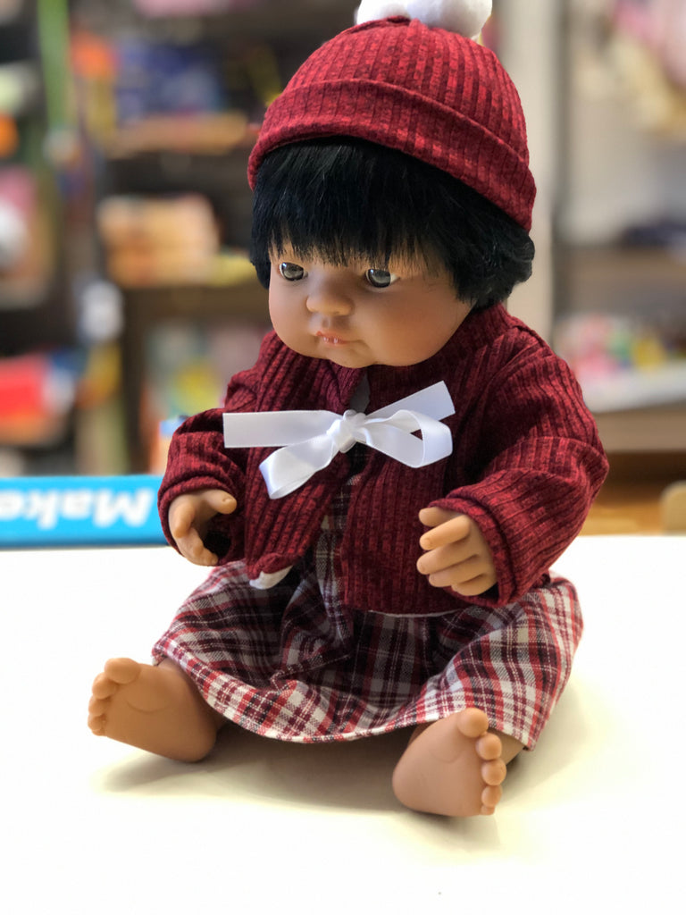 miniland 38cm anatomically correct hispanic girl doll