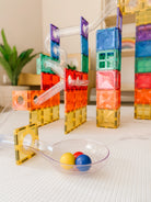 connetix tiles ball run set 92 pieces magnetic marble run