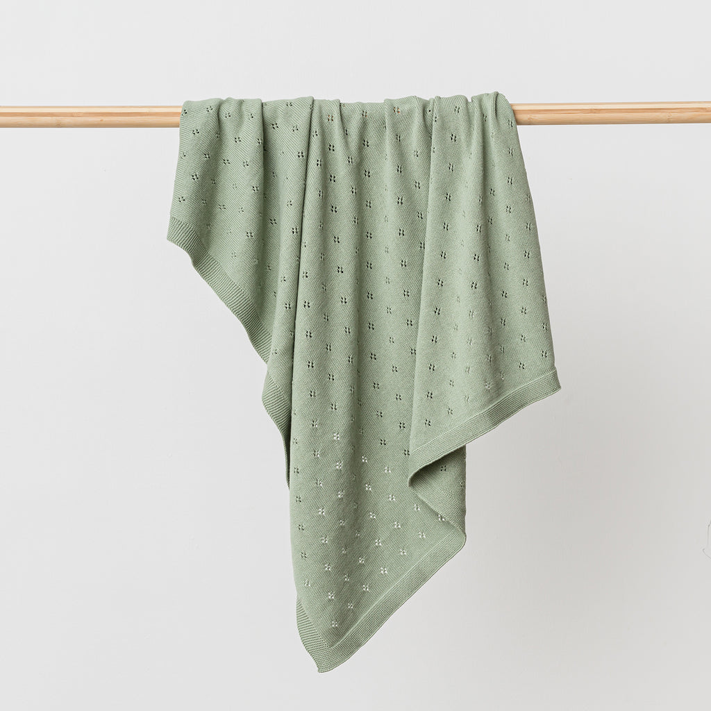 OTD Organic Cotton Marley Blanket (Thyme)