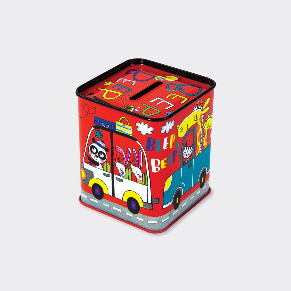 rachel ellen design cars tin money box