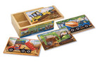 melissa & doug 4 in 1 construction vehicles puzzles