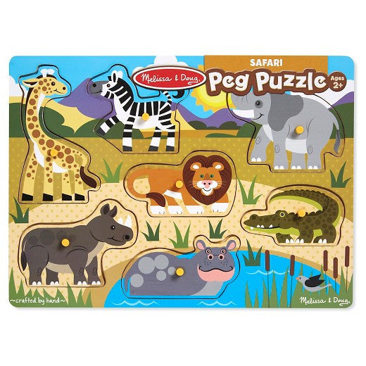 melissa & doug safari peg puzzle