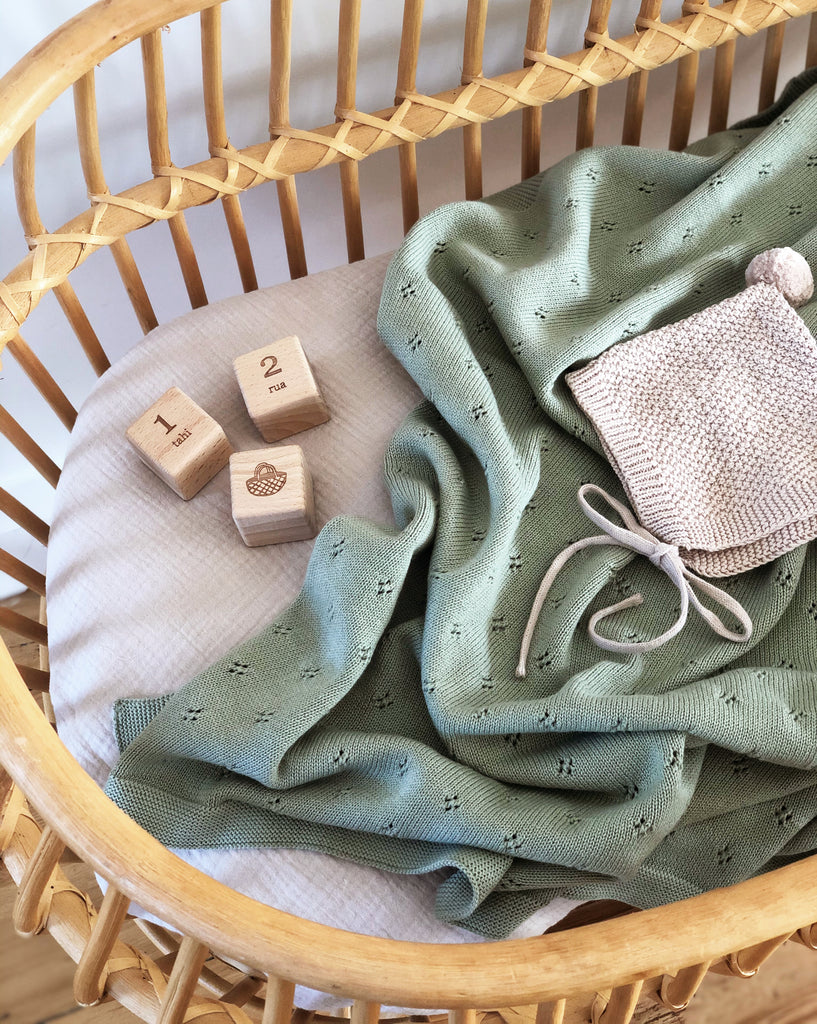 OTD Organic Cotton Marley Blanket (Thyme)