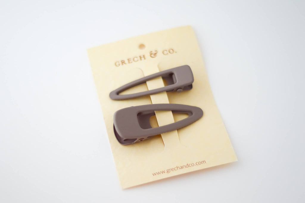 grech & co hairclips set of two in stone