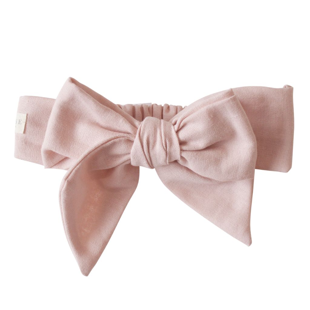 Alimrose Linen Head Bow (Pink)