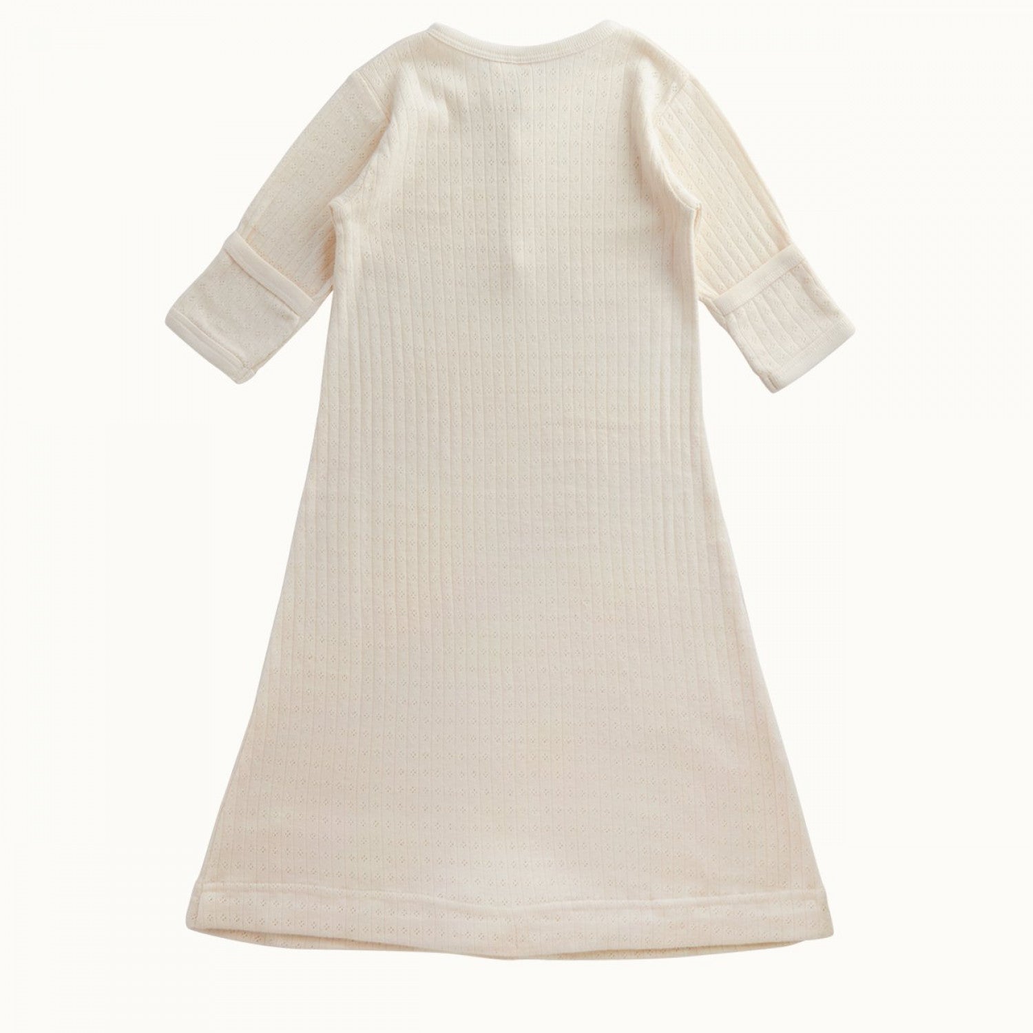nature baby pointelle gown in natural