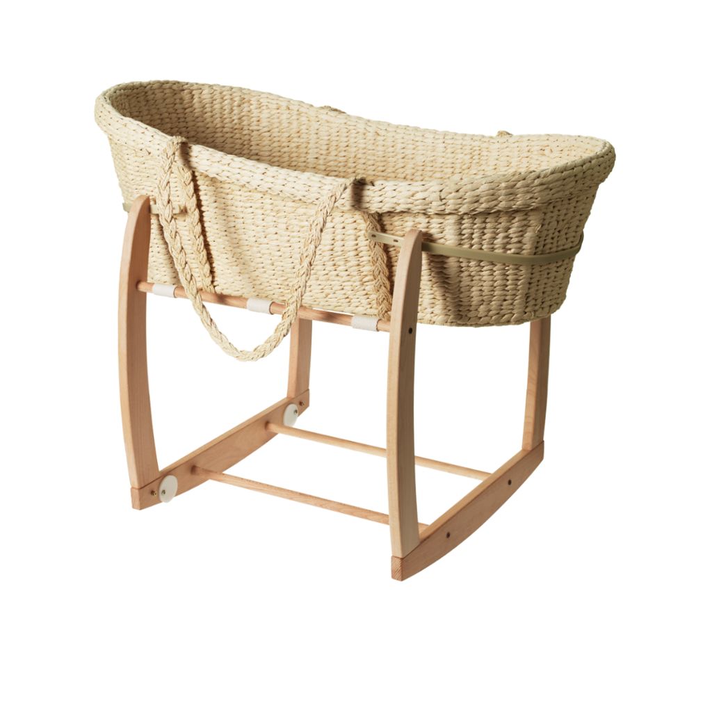 Nature Baby Rocking Moses Basket Stand (Natural)