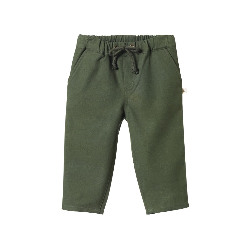 Nature Baby Canvas Sailor Pants (Thyme)