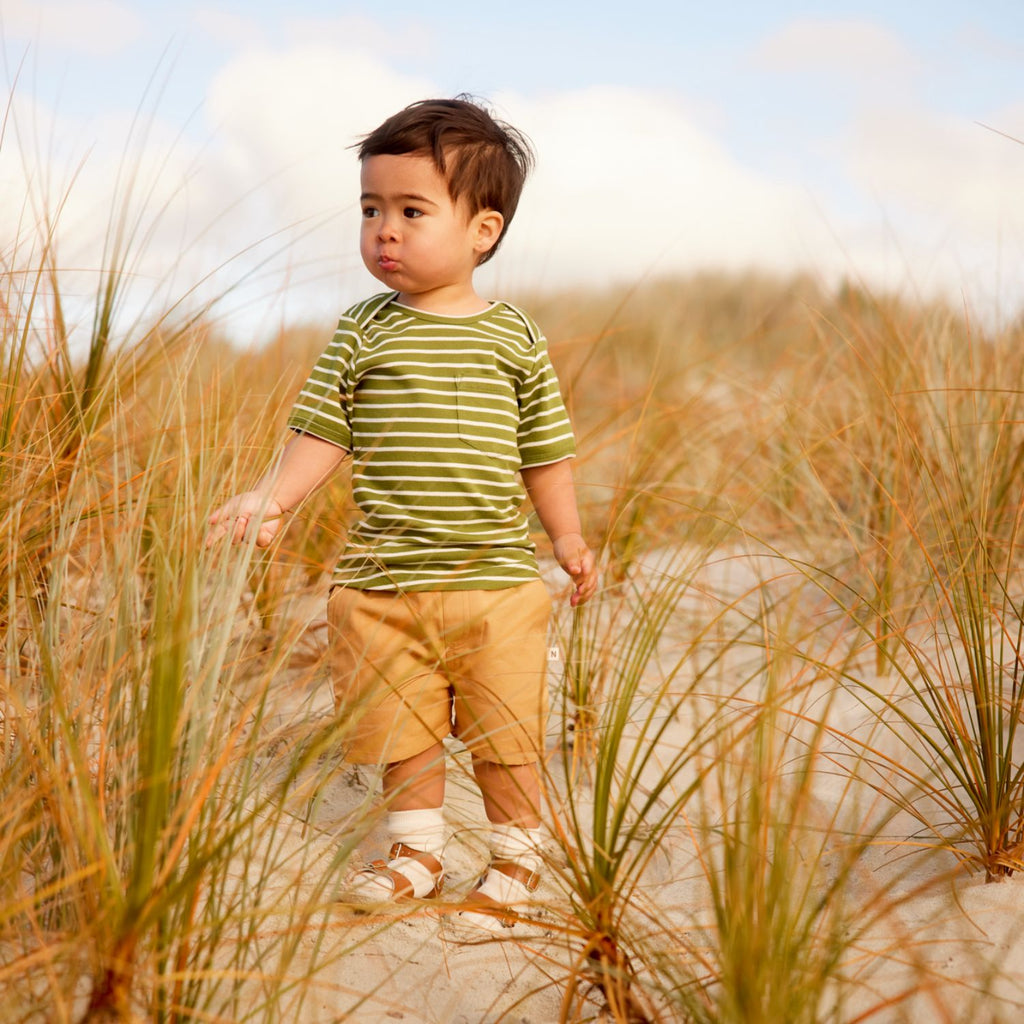 Nature Baby Canvas Sailor Shorts (Wheat)