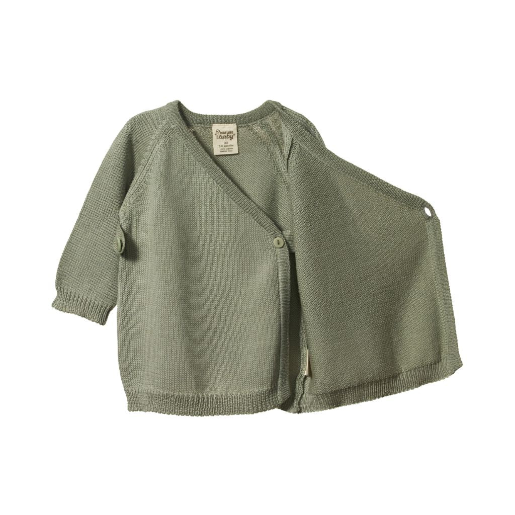 Nature Baby Merino Knit Kimono Jacket (Seedling)