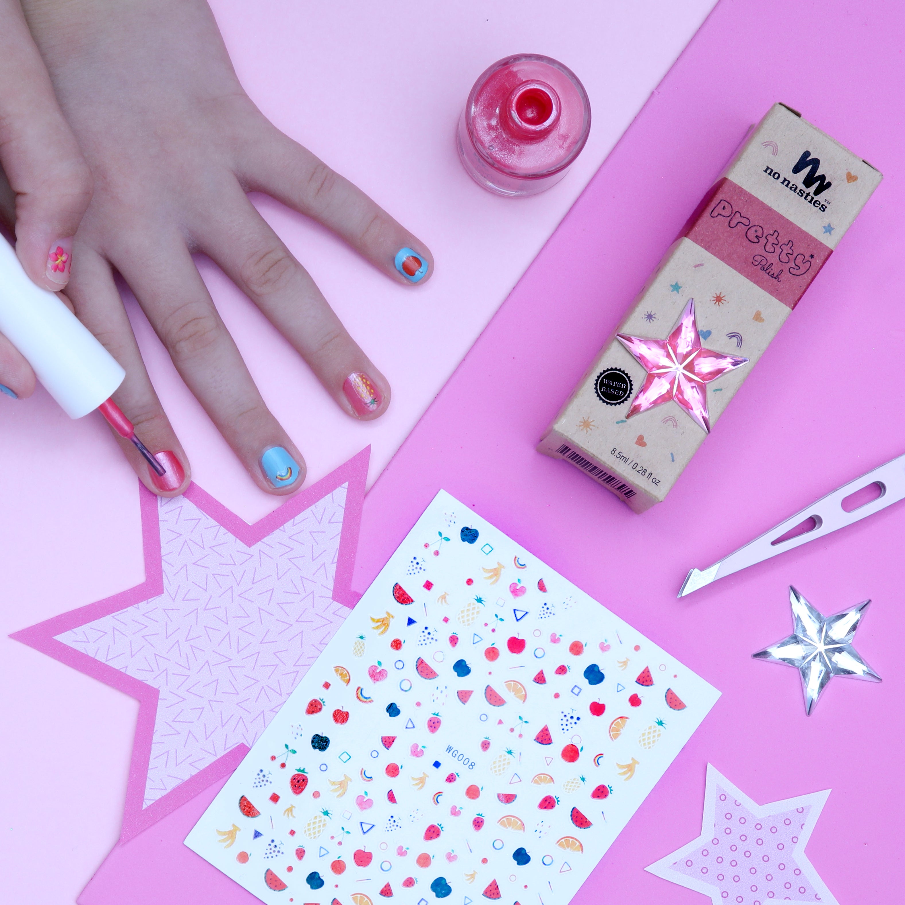 No Nasties Kids Pretty Polish (Hot Pink)
