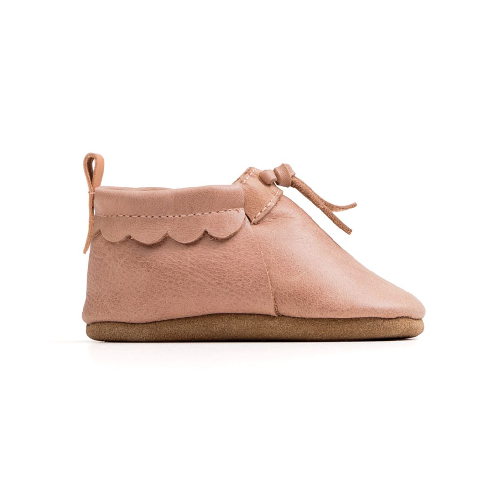 Pretty Brave Moc Baby Shoes (Dusky Pink)