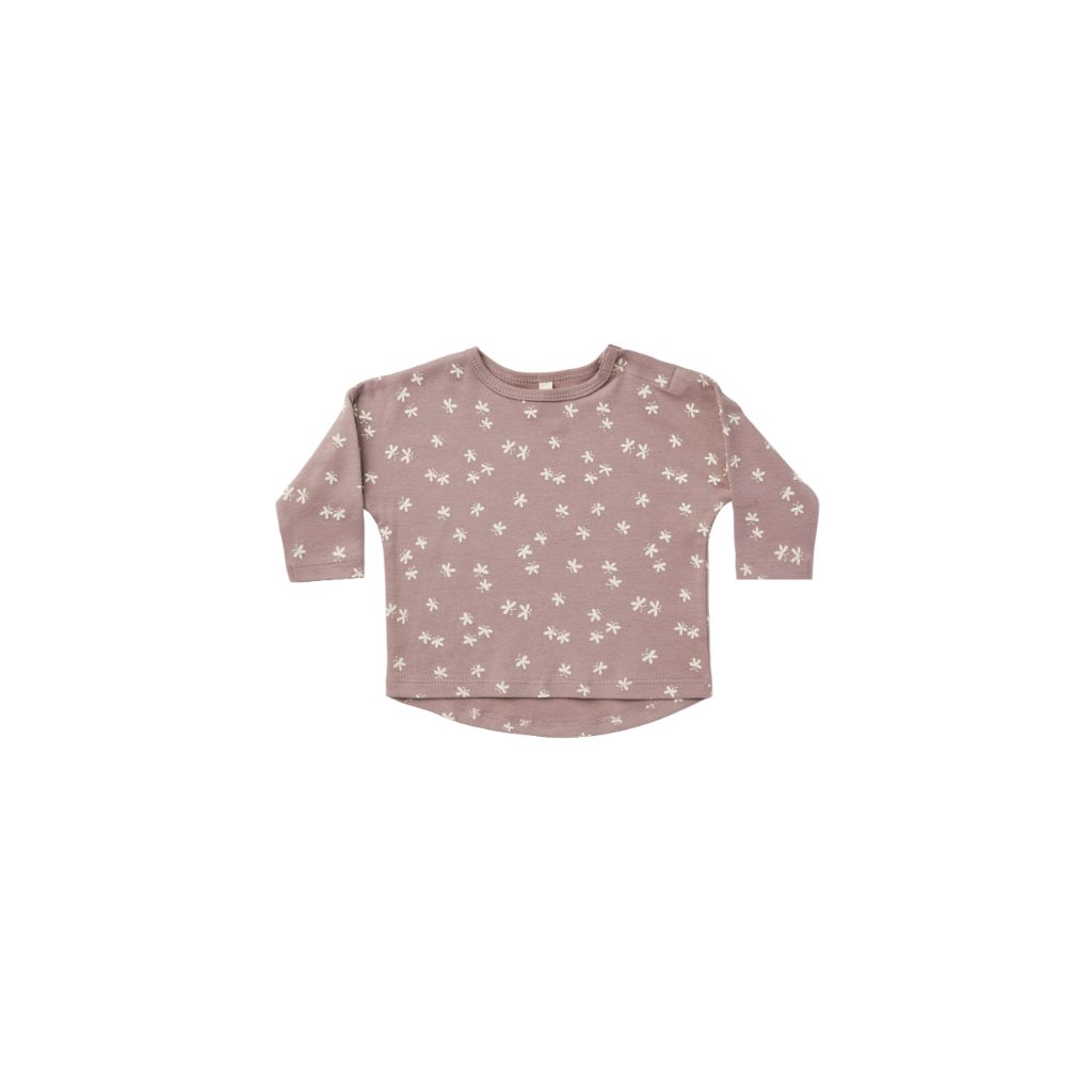 Quincy Mae L/S Tee (Butterflies Lilac)