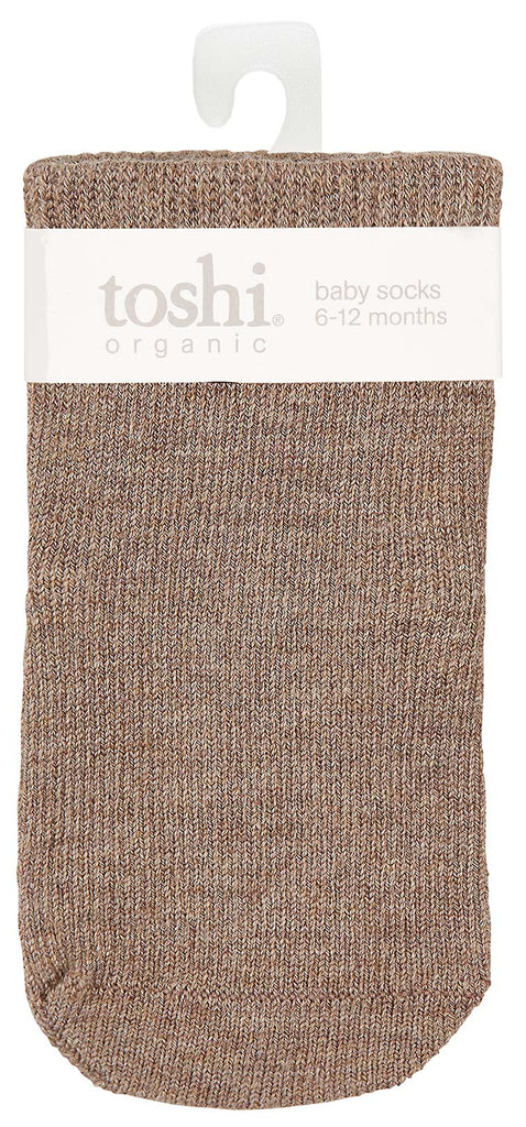 toshi baby socks in cocoa