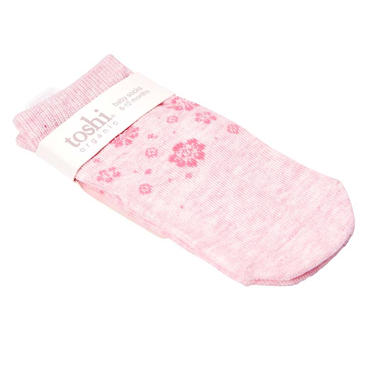 toshi baby cotton socks in fleur print