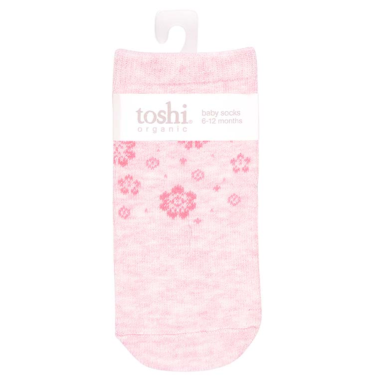 toshi baby cotton socks in fleur print