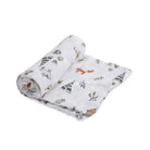little unicorn cotton muslin wrap forest friends