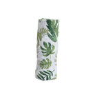 little unicorn cotton muslin swaddle in tropical leaf