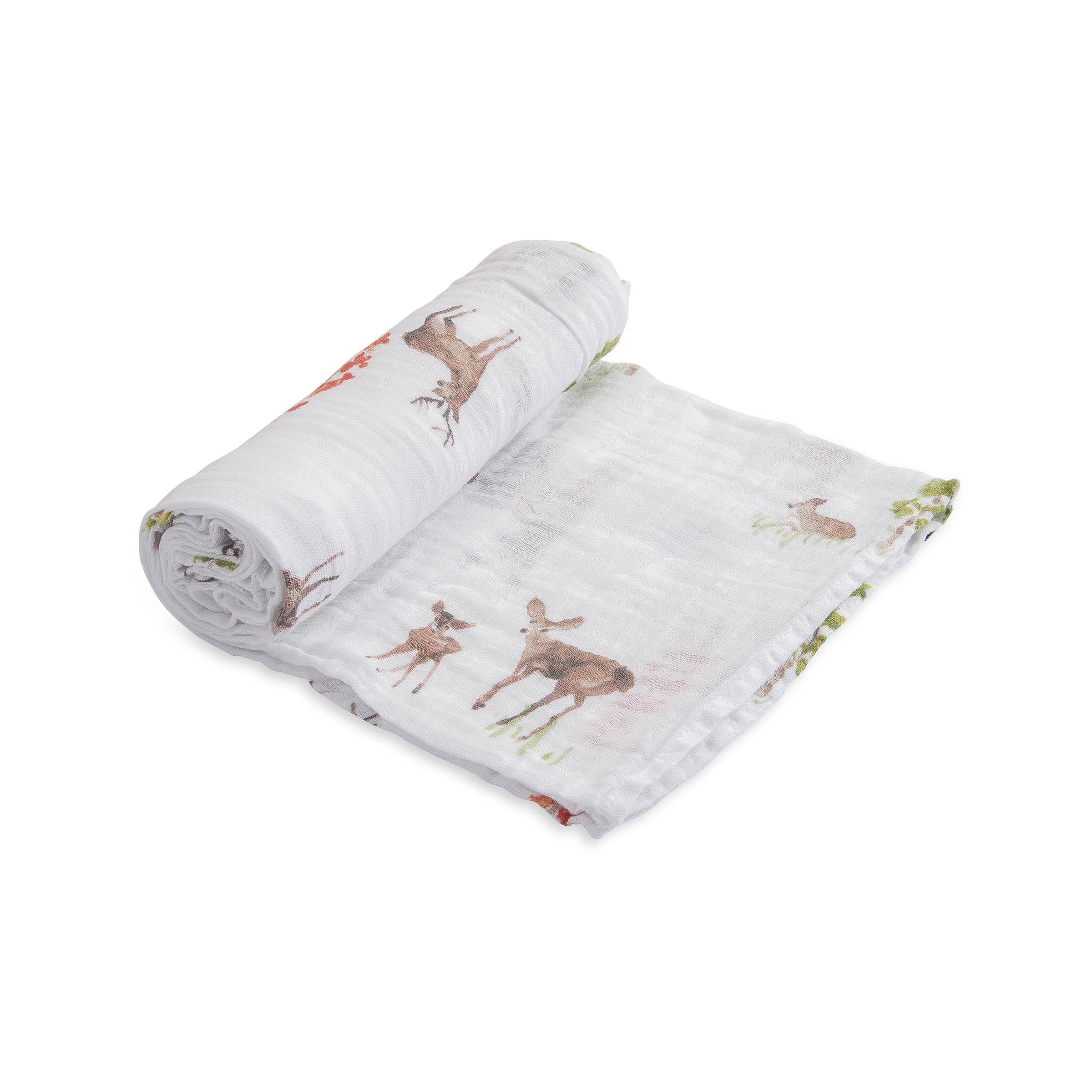 little unicorn cotton muslin swaddle oh deer