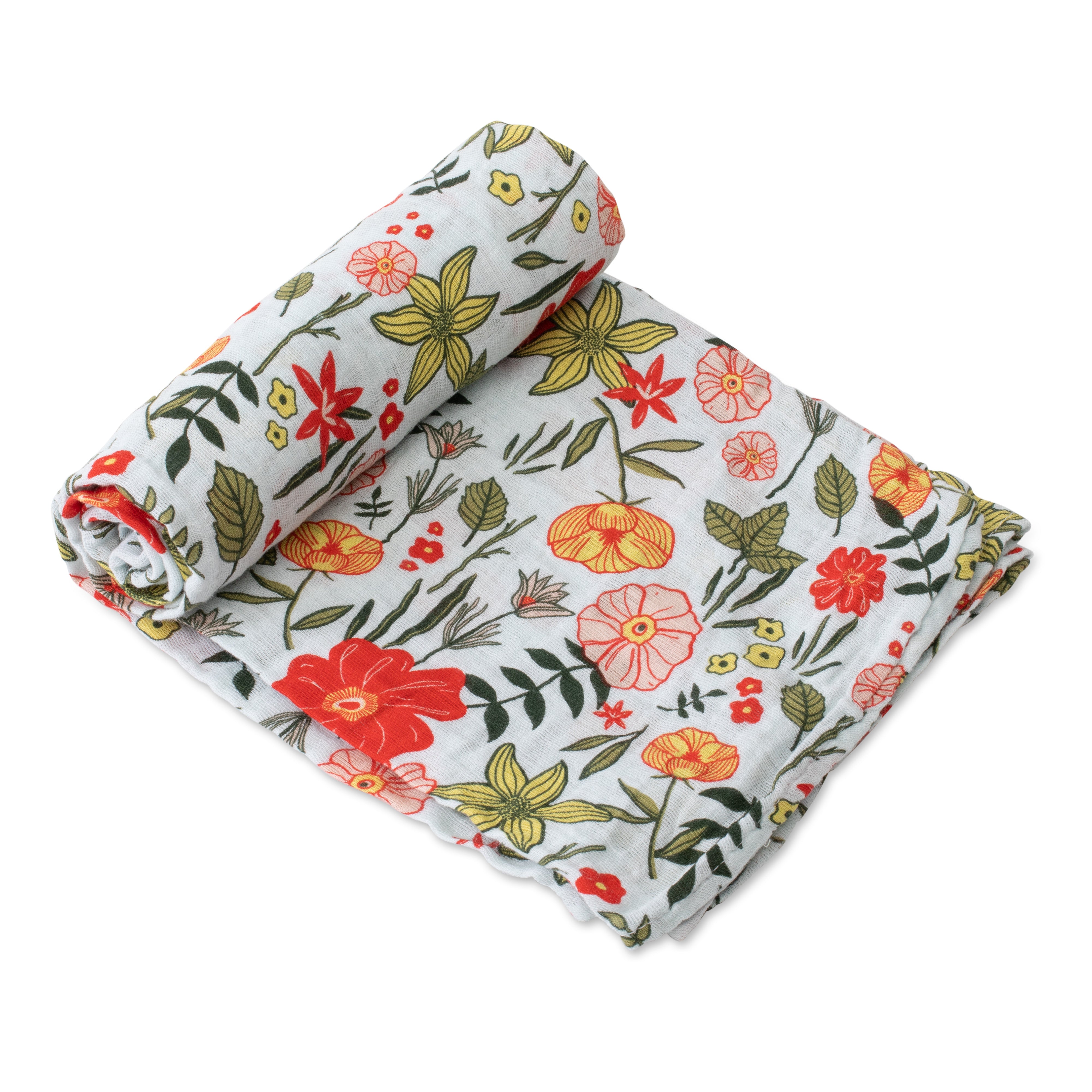 little unicorn cotton muslin swaddle in primrose patch