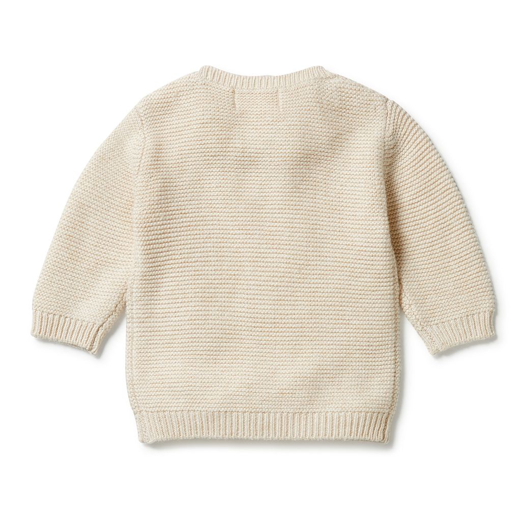 W&F Knitted Cable Jumper (Sand Melange)