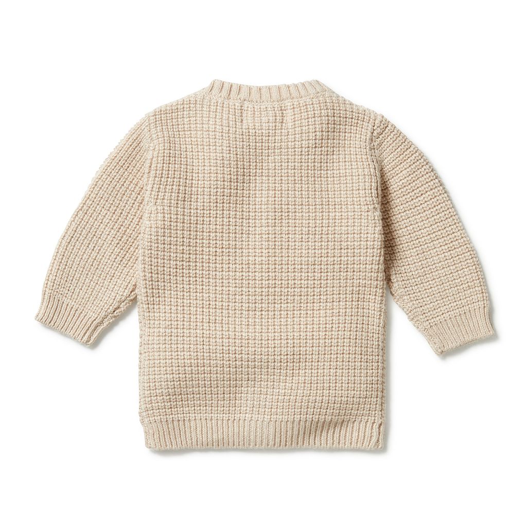 W&F Knitted Button Cardigan (Oatmeal Melange)