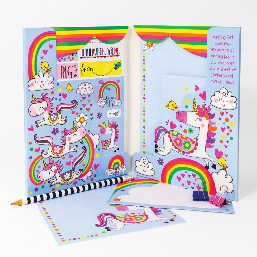 rachel ellen design childrens writing set magical unicorns