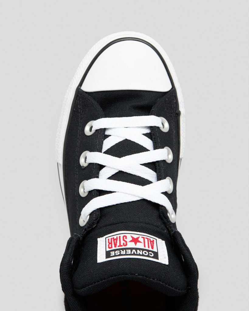 Converse Junior CTAS Axel Mid Sneaker (Black/White Red)