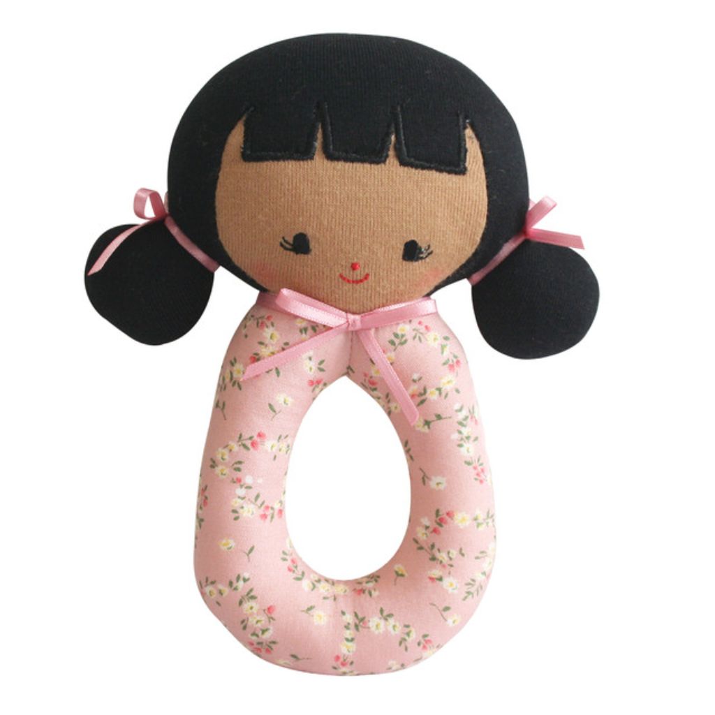 Alimrose Audrey Grab Rattle (Posy Heart)