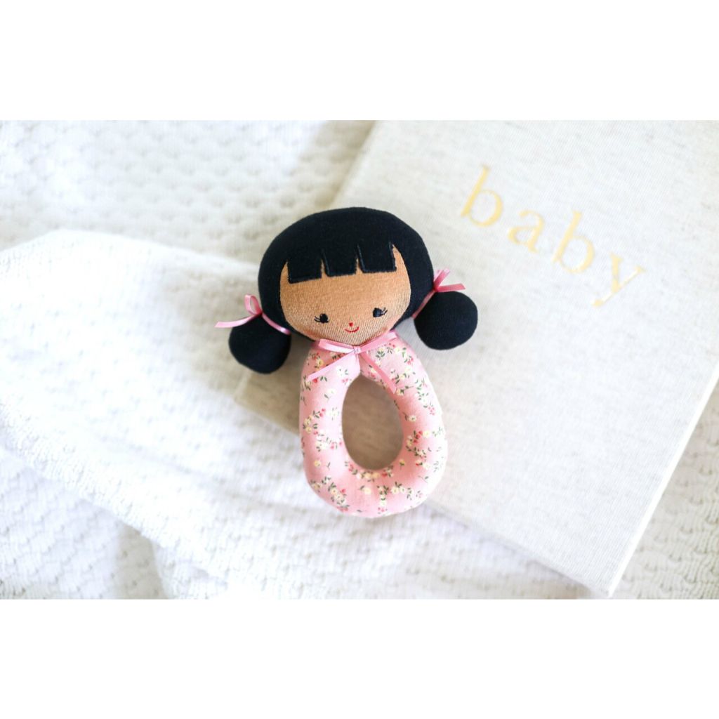 Alimrose Audrey Grab Rattle (Posy Heart)