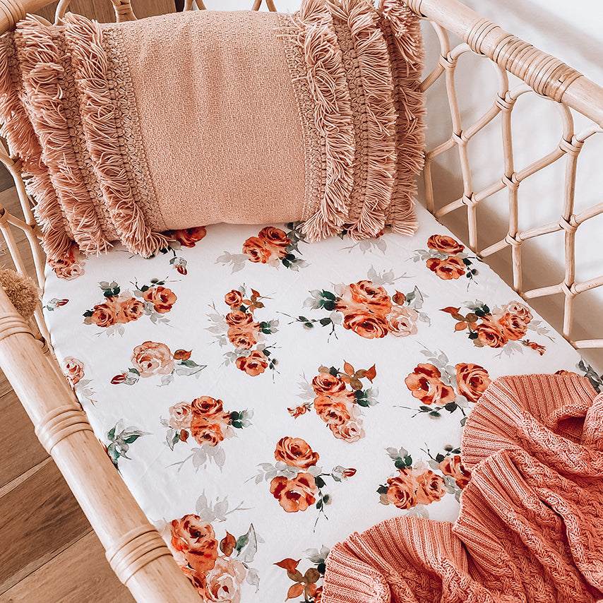 Snuggle Hunny Kids Bassinet Sheet (Rosebud)