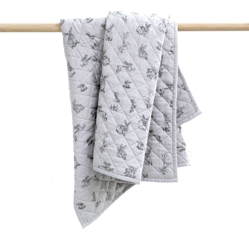 burrow & be grey burrowers cot quilt