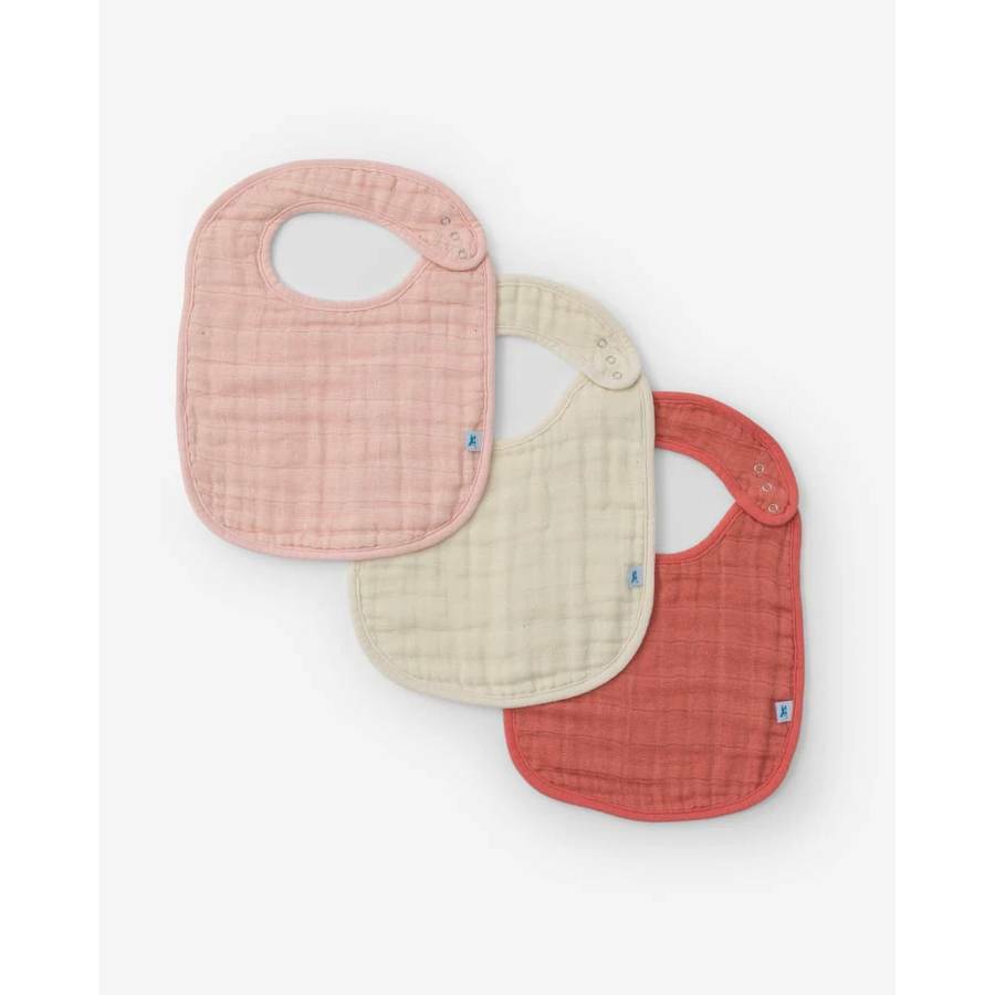 Little Unicorn Cotton Muslin Classic Bib 3 Pack (Rose Petal)