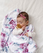 snuggle hunny kids petite velvet bow in mauve