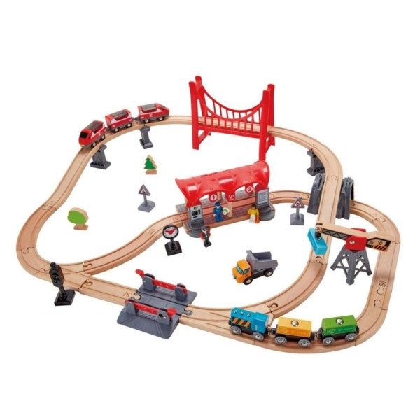 hape busy city rail set