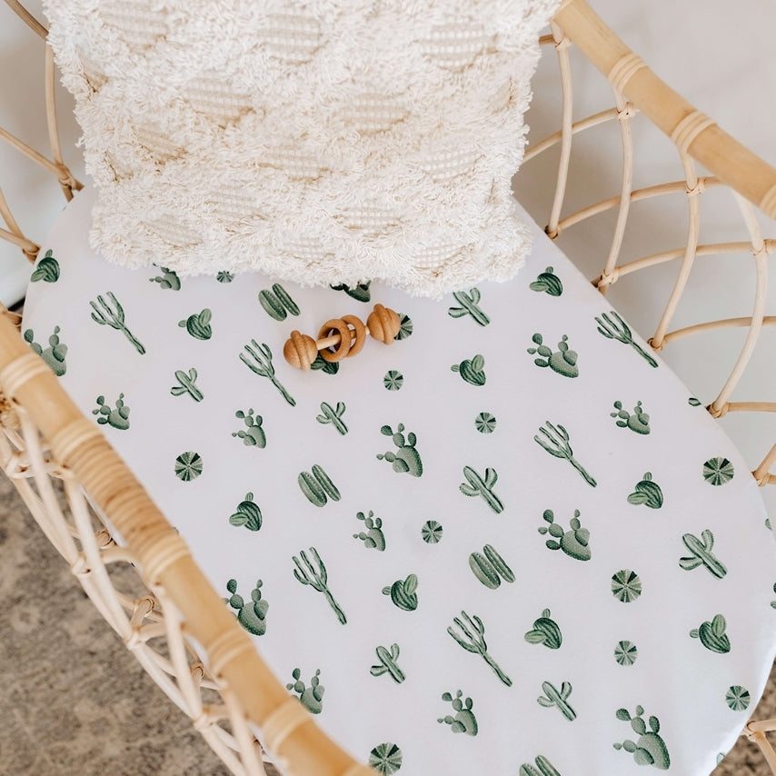snuggle hunny kids bassinet sheet in cactus