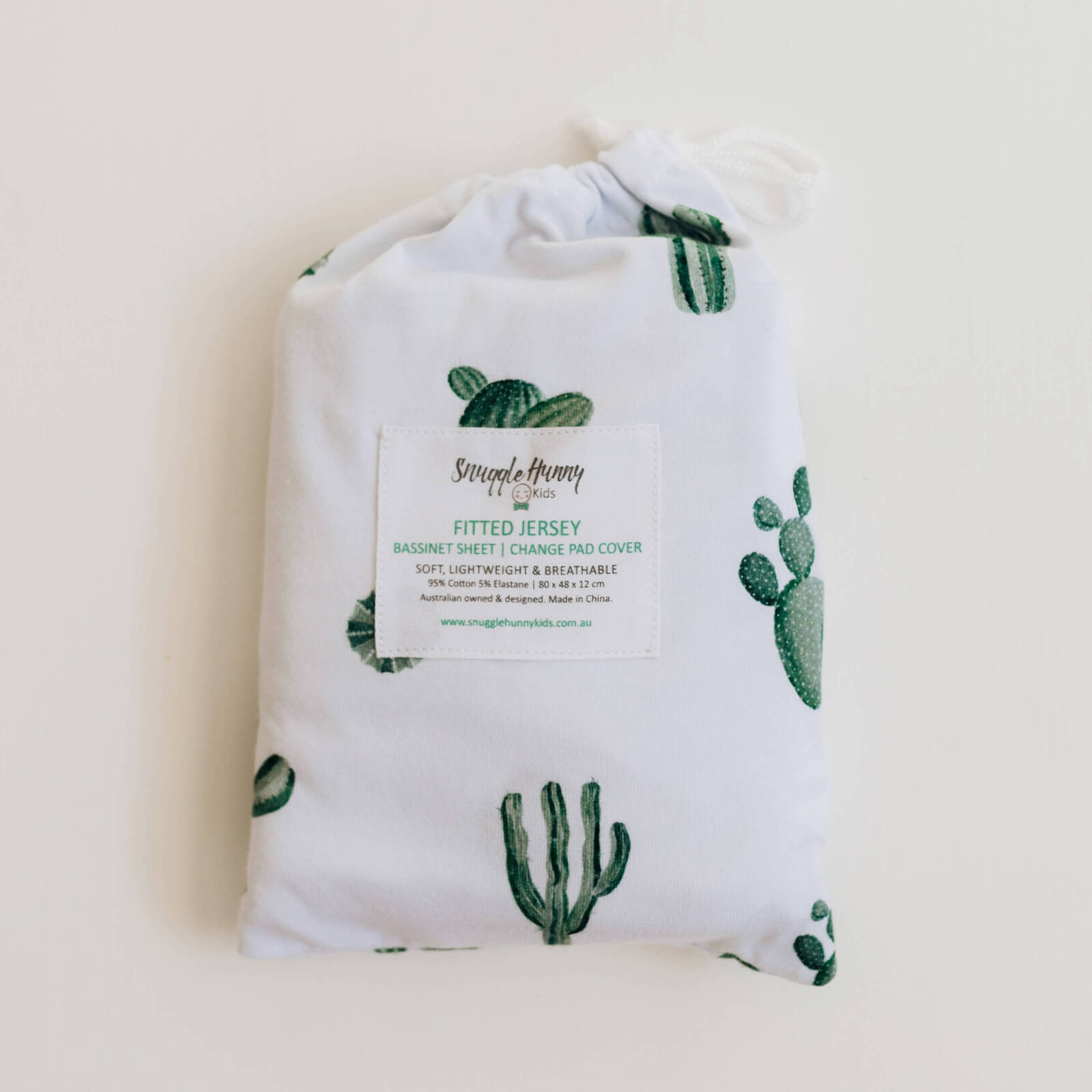 snuggle hunny kids bassinet sheet in cactus