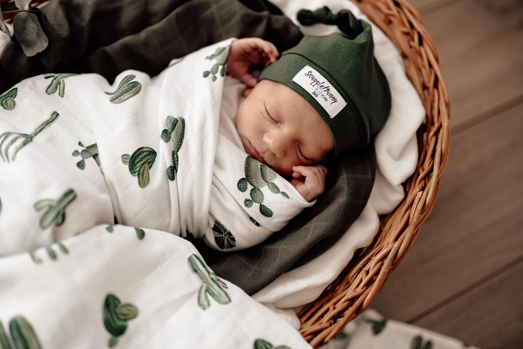 snuggle hunny kids organic cotton muslin wrap in cactus