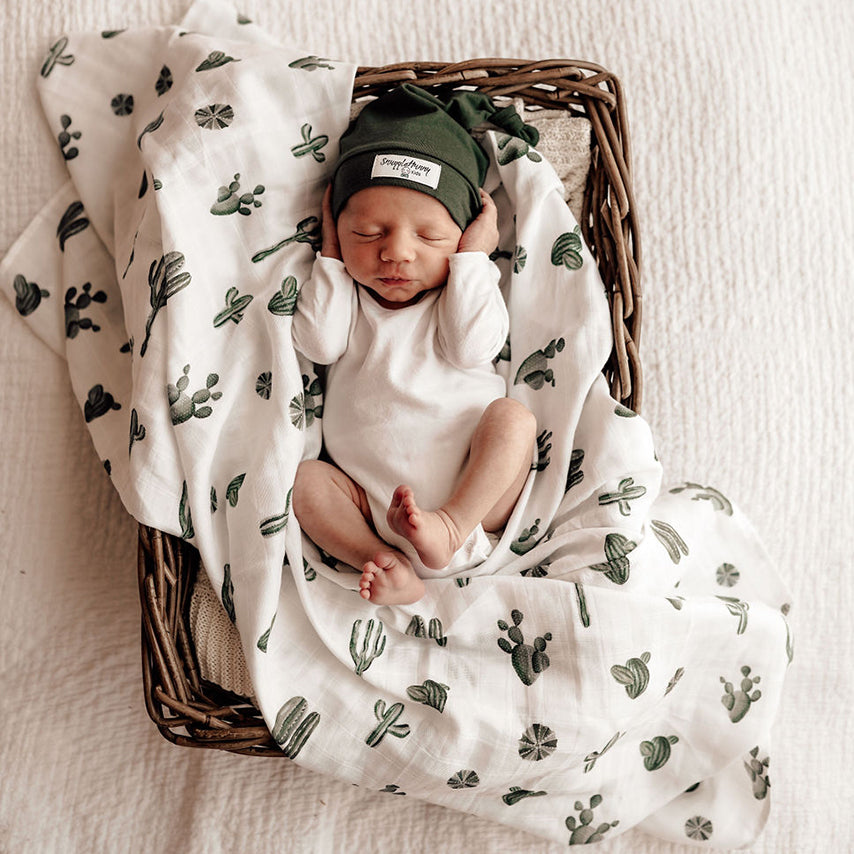 snuggle hunny kids organic cotton muslin wrap in cactus