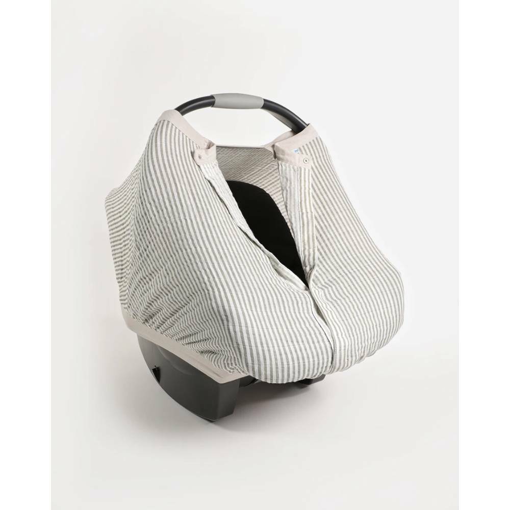 Little Unicorn Muslin Car Seat Canopy V2 (Grey Stripe)